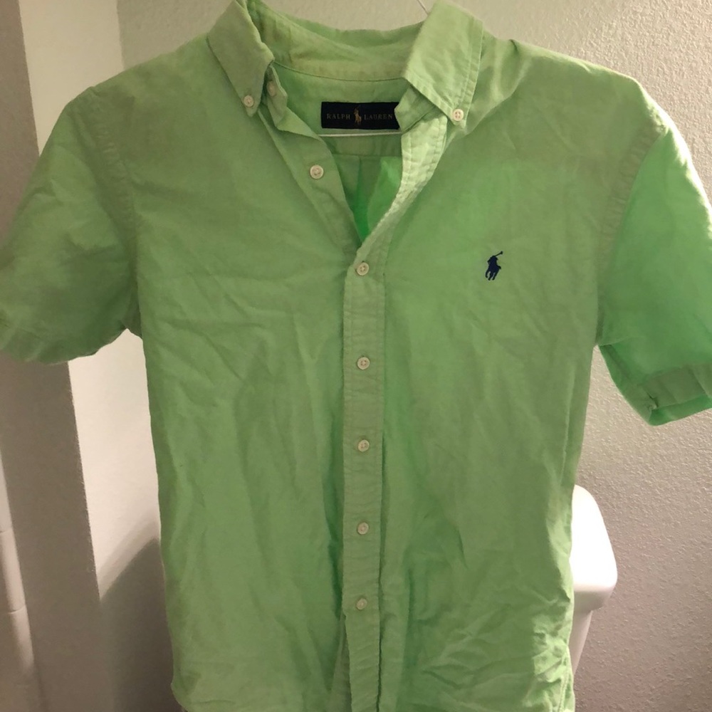 Polo short sleeve button up.